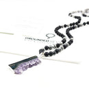 Amethyst & Lava Tasbih | Women's Islamic Prayer Beads, 99 Beads
