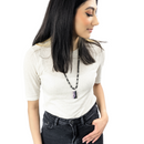 Amethyst & Lava Tasbih | Women's Islamic Prayer Beads, 99 Beads