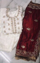 Look absolutely stunning with this georgette Heavy Embroidery Top with precise handwork  and premium pearls!