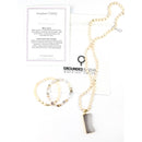 Agate & Milky Quartz Tasbih | Women's Islamic Prayer Beads, 99 Beads