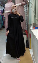 Amna Pleated Diamond Work Abaya 6+ Colors