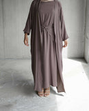 Cedar 3 Piece Linen Abaya