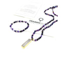 Purple Agate Tasbih | Women's Islamic Prayer Beads, 99 Beads
