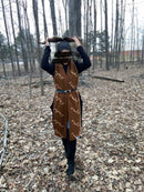 light brown dark brown double sided arabic scarf woman