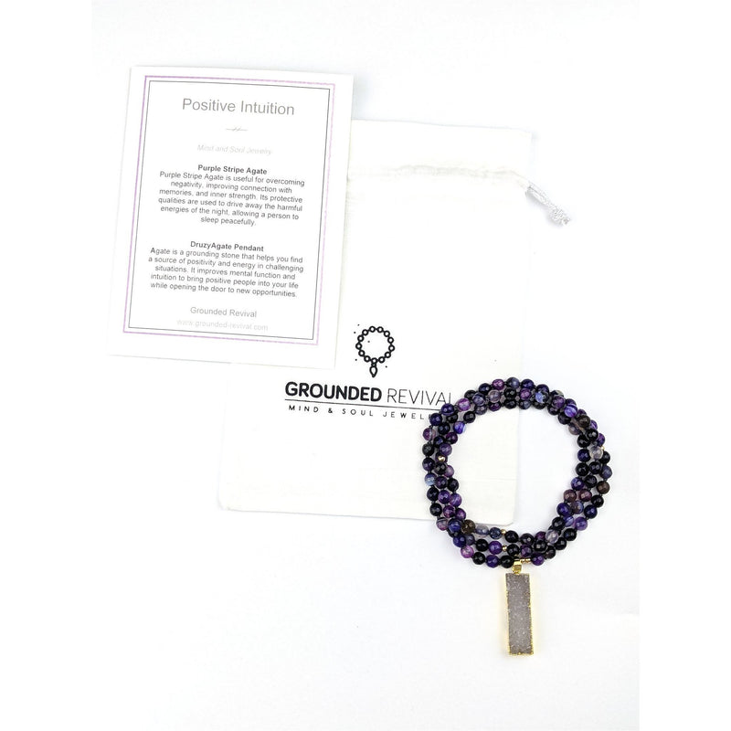 Purple Agate Tasbih | Women's Islamic Prayer Beads, 99 Beads