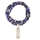 Purple Agate Tasbih | Women's Islamic Prayer Beads, 99 Beads