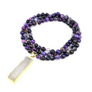 Purple Agate Tasbih | Women's Islamic Prayer Beads, 99 Beads