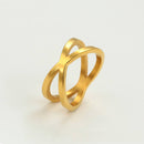 Gold criss cross Enchanted Supernova Ring