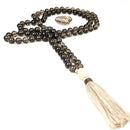 Smoky Quartz Tassel Tasbih | Women's Islamic Prayer Beads, 99 Beads