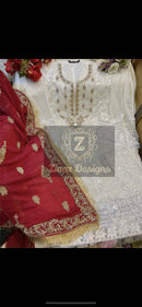 Look absolutely stunning with this georgette Heavy Embroidery Top with precise handwork  and premium pearls!