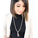 White Jade Tassel Tasbih | Women's Islamic Prayer Beads, 99 Beads