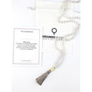 White Jade Tassel Tasbih | Women's Islamic Prayer Beads, 99 Beads