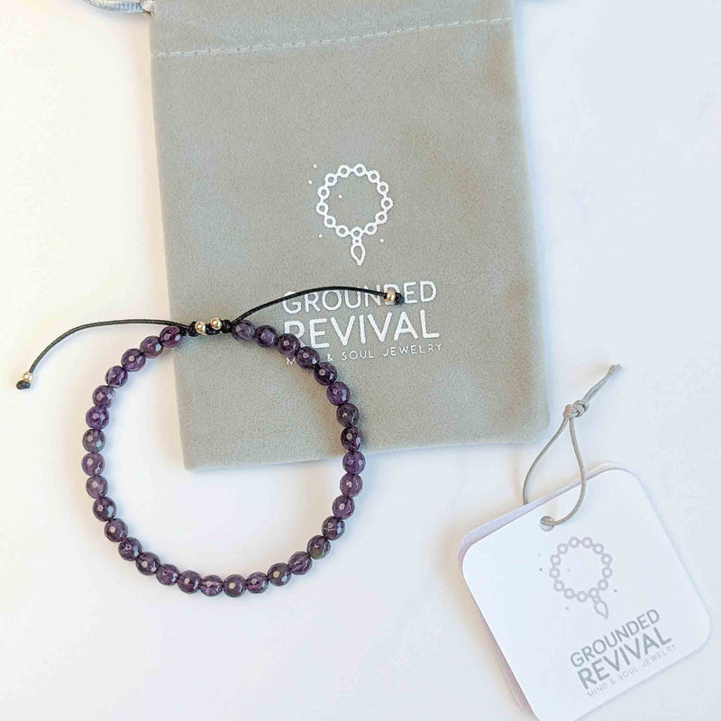 Amethyst Tasbih Bracelet | Women's Dhikr Beads, 33 Beads