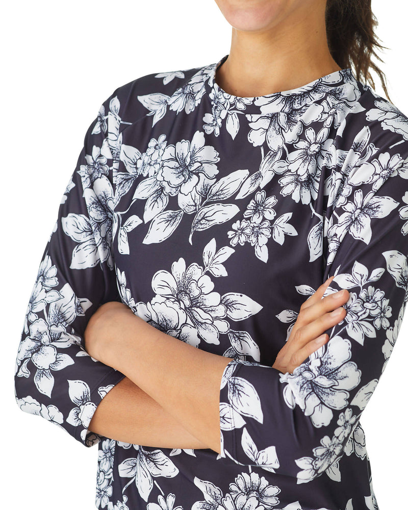 Relaxed Classic 3/4 sleeve top SPF50+