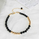Black Spinel Tasbih Bracelet | Women's Misbaha, 33 Beads