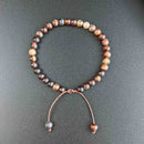 Coffee Agate Tasbih Bracelet | Men's Misbaha, 33 Beads