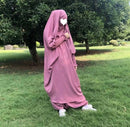 Jilbab With Pants Two Piece Set 3 Sleeve Designs 12+ Colors