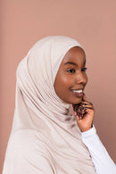 Premium Jersey Hijab University Neutral medium weight