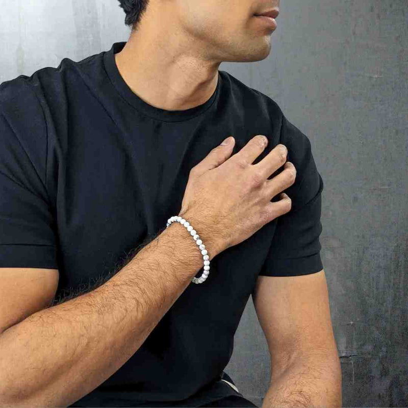 Howlite Tasbih Bracelet | Men's Misbaha, 33 Beads