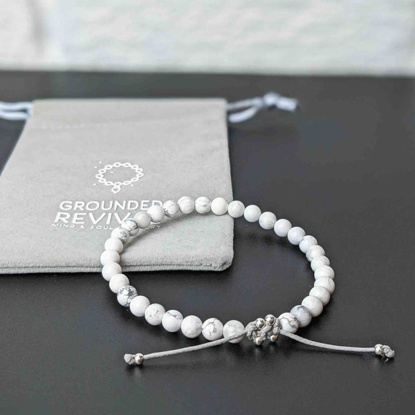 Howlite Tasbih Bracelet | Women's Dhikr Beads, 33 Beads