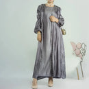 Doha Pearled Satin Abaya Set