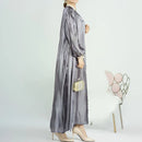 Doha Pearled Satin Abaya Set
