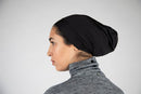 Black workout hijab side view