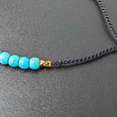 Turquoise Tassel Tasbih Bracelet | Women's Tasbeeh Beads, 33 Beads