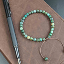 African Turquoise Tasbih Bracelet | Men's Misbaha, 33 Beads