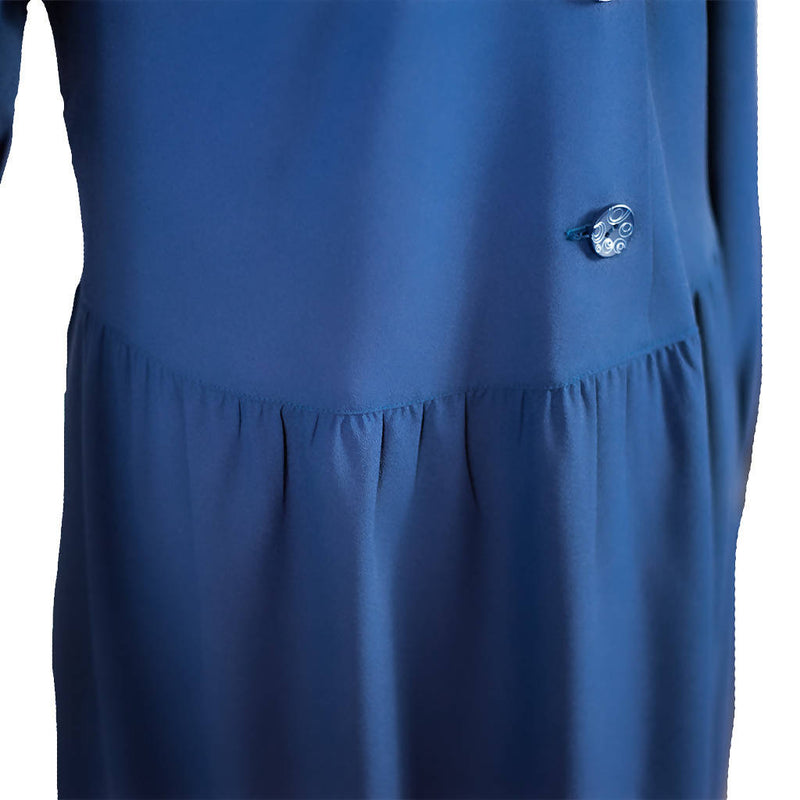 Blue Aster Abaya buttoned top custom