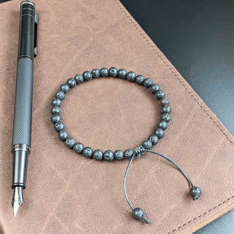 Lava Stone Tasbih Bracelet | Men's Misbaha, 33 Beads