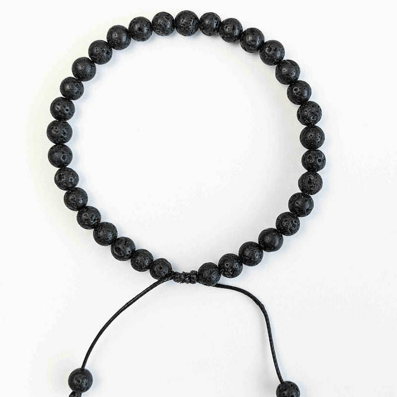 Bracelet Tasbih Grounded pour homme avec 33 perles de pierre de lave