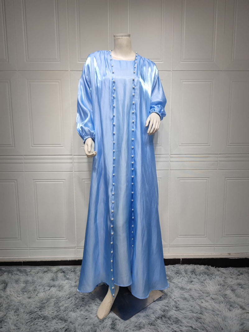 Couple Matching Outfit - Light Blue Satin Couple Matching Outfit - Light Blue Satin