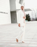 White CEO Classic Blazer and Pant Set 