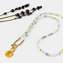 Morganite Mini Tasbih Necklace | Women's Islamic Prayer Beads, 99 Beads