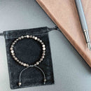 Silver Obsidian Tasbih Bracelet | Men's Misbaha, 33 Beads