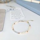 Pearl & Sapphire Tasbih Bracelet | Women's Misbaha, 33 Beads