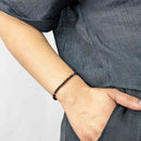 Black Spinel Tassel Tasbih Bracelet | Women's Tasbeeh Beads, 33 Beads