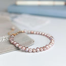 Purple Pearl Tasbih Bracelet | Women's Misbaha, 33 Beads