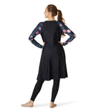 Leaf swim dress SPF50+