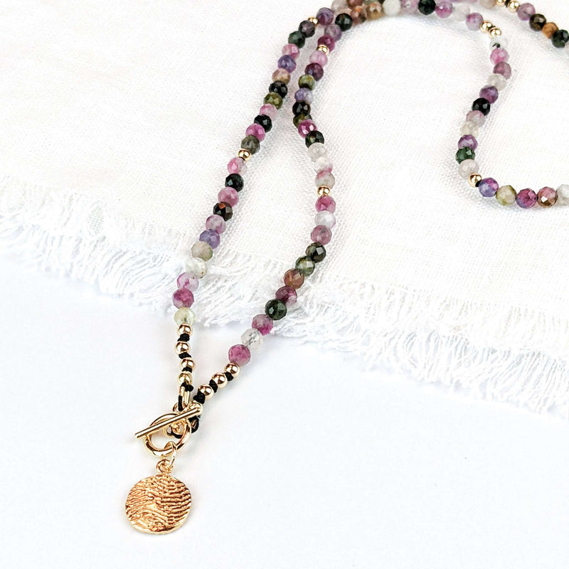 Tourmaline Mini Tasbih Necklace | Women's Islamic Prayer Beads, 99 Beads