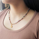 Tourmaline Mini Tasbih Necklace | Women's Islamic Prayer Beads, 99 Beads