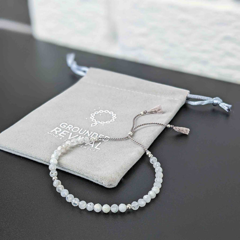 Moonstone Tassel Tasbih Bracelet | Women's Tasbeeh Beads, 33 Beads