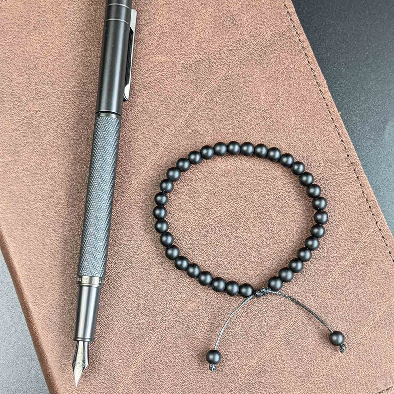 Black Onyx Tasbih Bracelet | Men's Misbaha, 33 Beads
