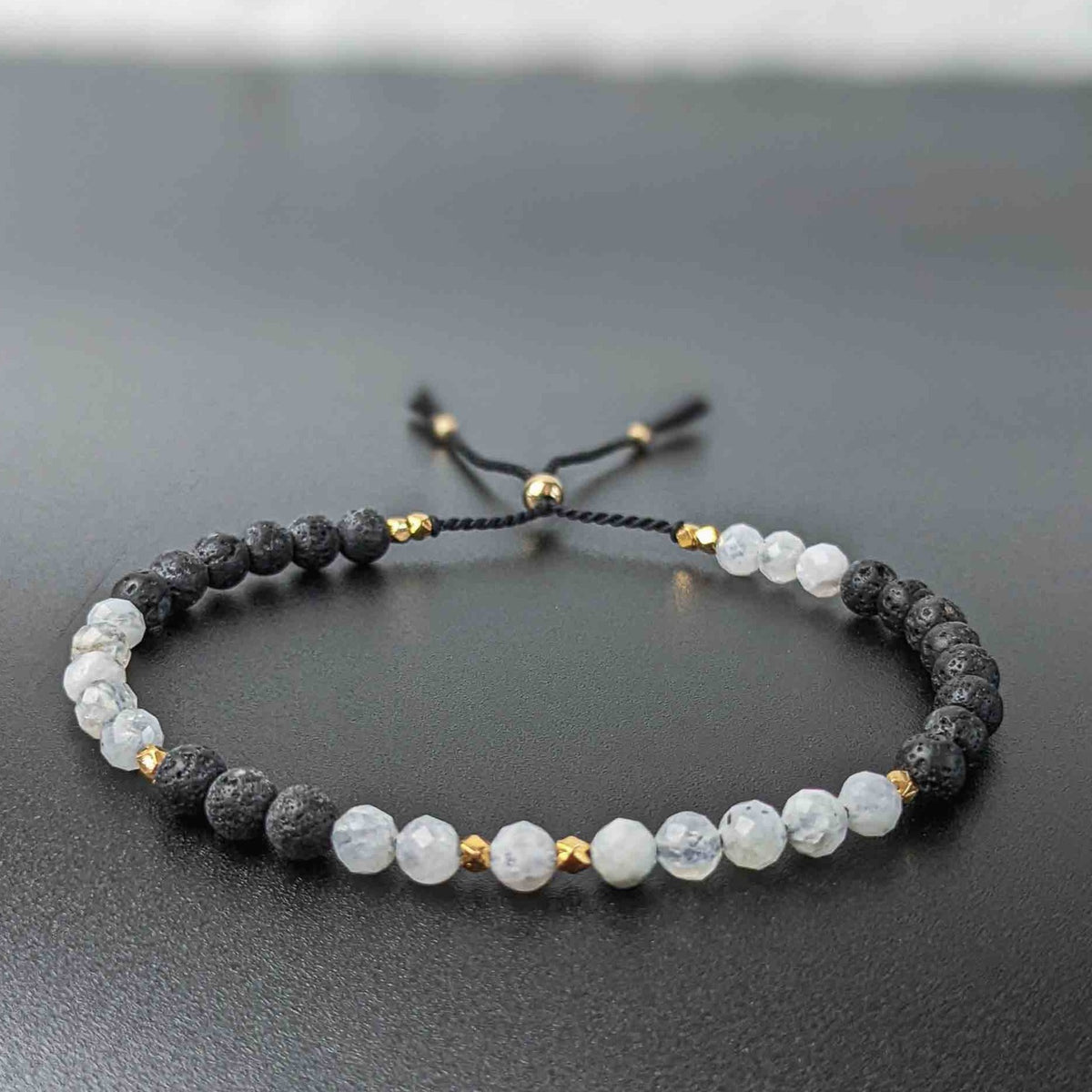 Lava & Moonstone Tassel Tasbih Bracelet | Women's Tasbeeh Beads