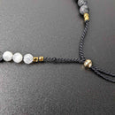 Lava & Moonstone Tassel Tasbih Bracelet | Women's Tasbeeh Beads, 33 Beads