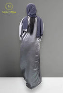 Abaya Reem Metallic Grey