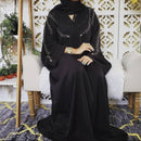 A beautiful handwork embroidered abaya available in all sizes!