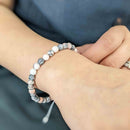 Pink Zebra Jasper Tasbih Bracelet | Women's Dhikr Beads, 33 Beads