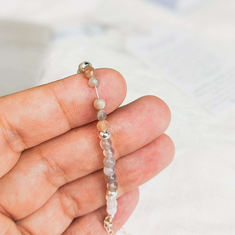 Sunstone & Moonstone Tasbih Bracelet | Women's Misbaha, 33 Beads